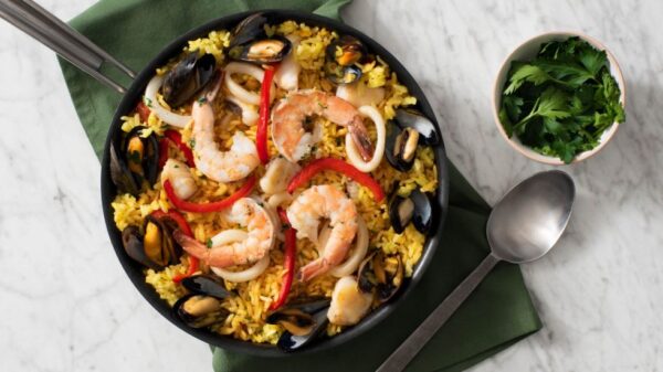 Paella pescado y langostino min. 15 pax